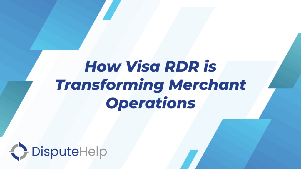 Visa RDR to Prevent Chargebacks